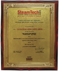 SteamTech Best Boiler User Industry Award 2019